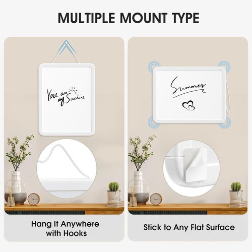 MaxGear Small Dry Erase Board - Double-Sided Mini Whiteboard 8.5x11 Inches | Includes 4 Markers & 2 Magnets