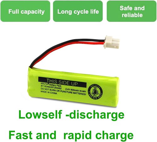 Kruta Cordless Phone Battery - Compatible with Vtech DS6401/DS6421/DS6422 - Pack of 4