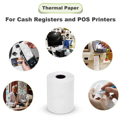 MFLABEL 2-1/4" x 50' Thermal Paper Rolls - 100 Rolls Bulk POS Receipt Papers for Clover, First Data Terminals | Credit Card Paper with HD Printing, Fade-Proof & Jam-Free Guarantee