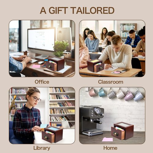 Bmrewax 3x5 Index Cards Holder, Wood Index Card Organizer Box Flash Card Holder Recipe Cards Holder, Recipe Flash Card Holder for Home Office Orgainzer