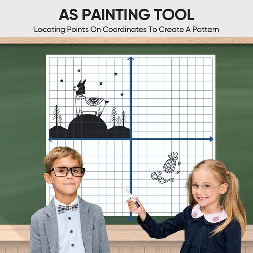 Magnetic XY Coordinate Dry Erase Grid, 35" x 35" Inches, Dry Erase Graph Board, Magnetic Coordinate Plane for White Board, Teacher Math Classroom Must Haves, School Classroom Office Supplies