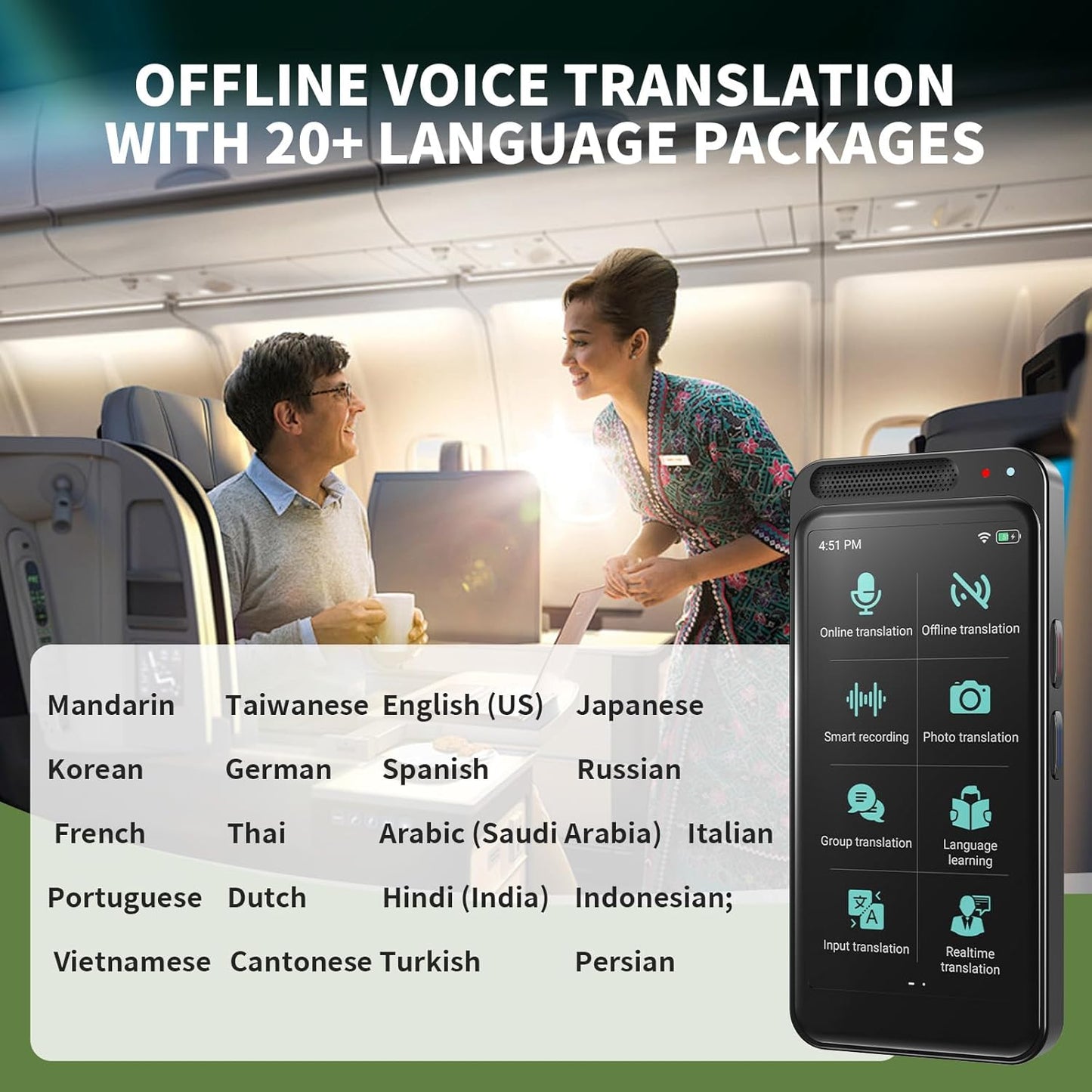 VORMOR Language Translator Device - AI-Powered Real-Time Voice Translation | 150+ Languages, No WiFi Needed