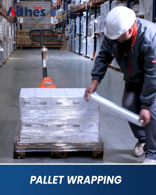 ADHES Heavy Duty Shrink Wrap Roll, 18 Inch x 1500 Feet, 2-Pack Stretch Wrap Stretch Film, 80 Gauge Industrial Strength Plastic Moving Rrap for Pallet Wrap, Furniture Wrapping Moving & Protection