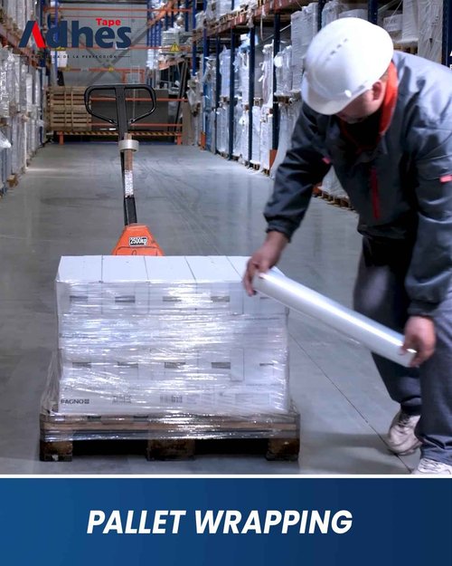 ADHES Heavy Duty Shrink Wrap Roll, 18 Inch x 1500 Feet, 4-Pack Stretch Wrap Stretch Film, 80 Gauge Industrial Strength Plastic Moving Rrap for Pallet Wrap, Furniture Wrapping Moving & Protection