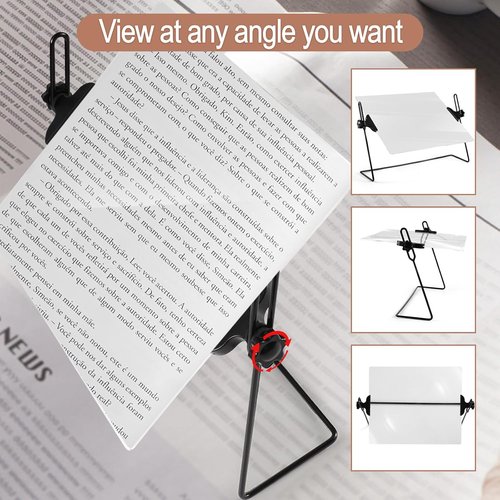 Skiennix 3X Desktop Reading Magnifier - Full Page Magnifying Glass for Low Vision & Seniors | Ideal for Books, Small Print & Documents