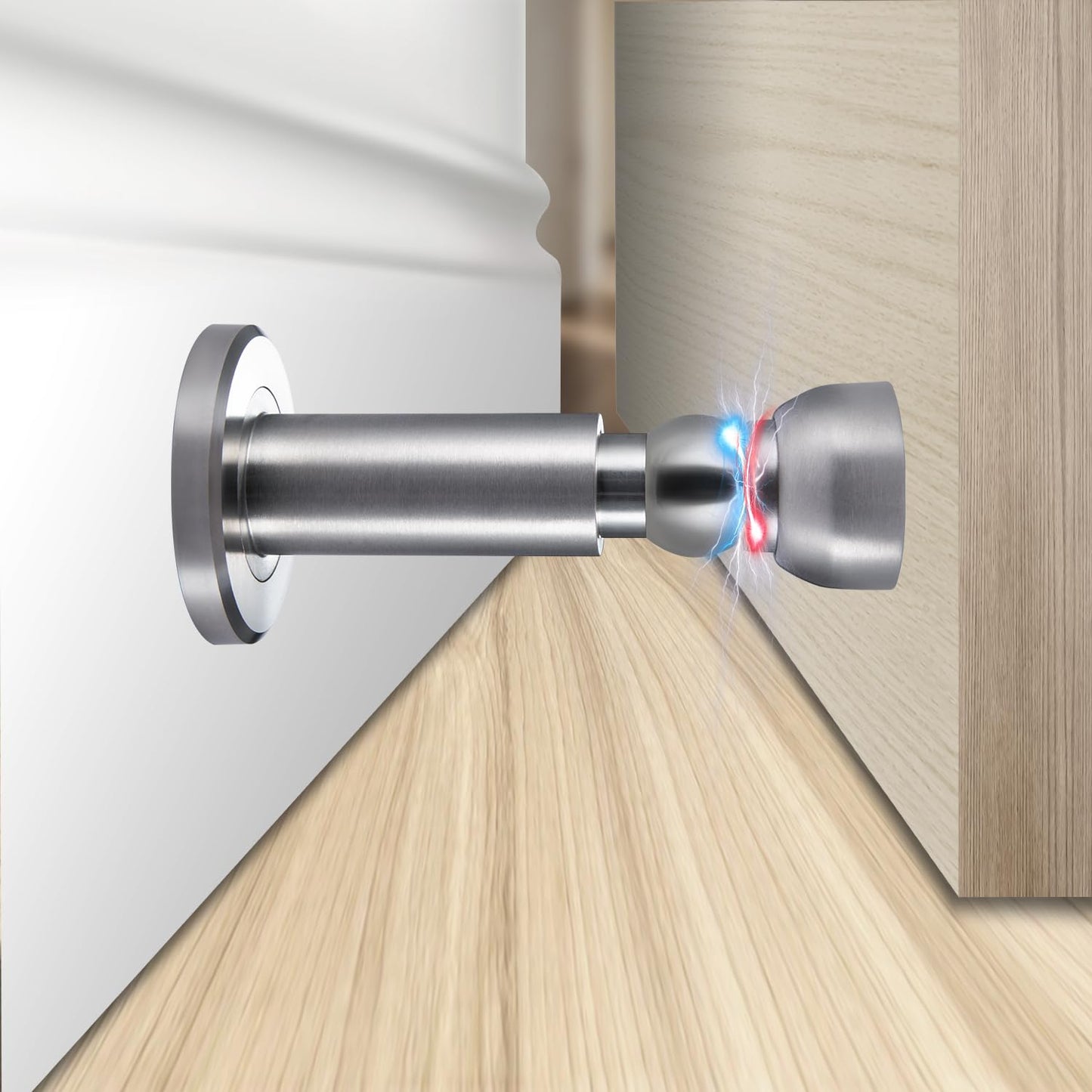 TOPTAKE Door Stoppers – Heavy Duty Magnetic Door Stopper for Wall & Bottom of Door – Premium Adjustable Door Stop with Heavy-Duty Windproof Design, Constructed with SUS304 (Stainless Steel-1PCS)
