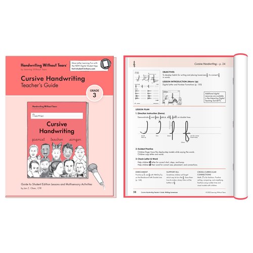 Handwriting Without Tears, 3rd Grade Cursive Bundle - Includes Cursive Handwriting, Writing Journal, Teacher's Guide, and Cursive Alphabet Desk Strips