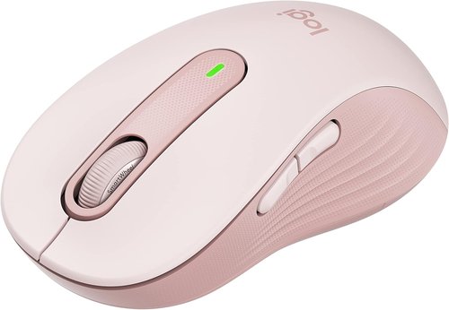 Logitech Signature M650 Wireless Mouse - Silent Clicks, Customizable Buttons, Bluetooth - Rose for Small to Medium Hands