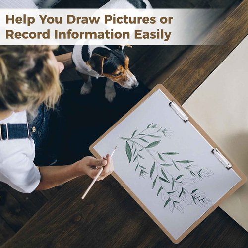 2PCS Extra Large Clipboards, 23’’ x 17’’ Clipboard, A3 Horizontal Wooden Clip Boards, Low Profile Clip Art Clipboard for Drawing, Sketching, Art Supplies, Landscape for Home Office