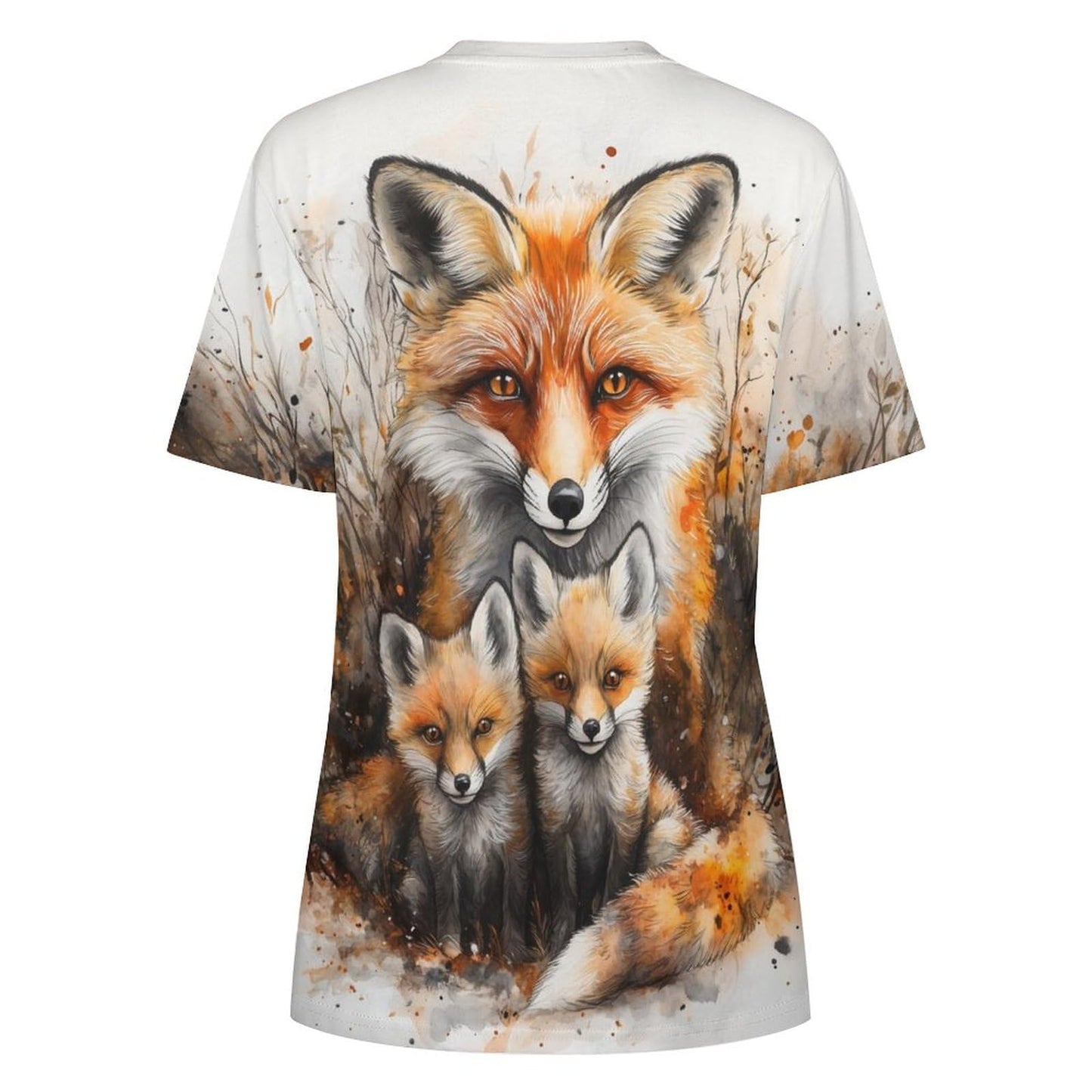 Mothers Day Shirt Fox Print Fashion Funny Casual Mom and Daughter Outfits Soft Comfy Short Sleeve Cotton Oversized Tee for Summer Vacation Mother Daughter Matching Shirts,2XL