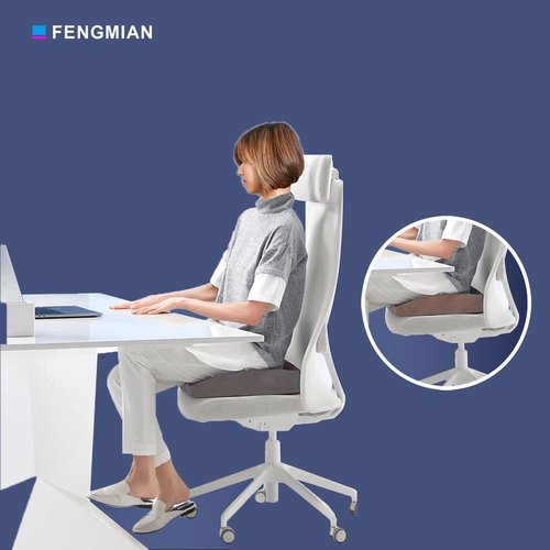 FENGMIAN Natural Latex Seat Cushion - Soft, Bouncy and Relieves Pressure - Suitable for Office Chair, Home Chair, Car, Gaming, Wheelchair, Meditation, and Yoga