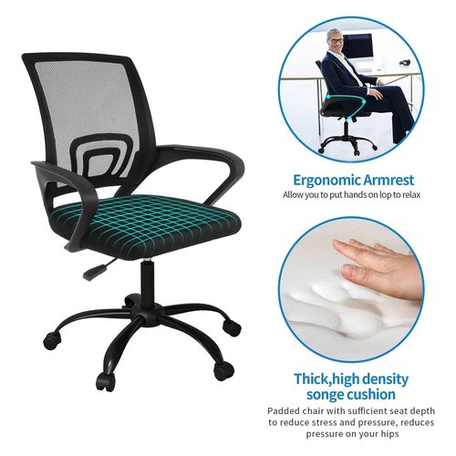 Bonzy Home Conference Table with Chairs Set, 4pcs Office Tables & 8pcs Chairs Set for Conference Room Meeting Room Training Room, Black