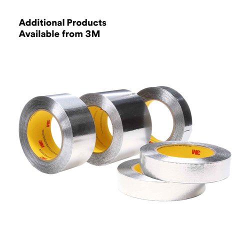 3M Aluminum Foil Tape 34383, Silver, 2 in x 60 yd, 4.5 mil