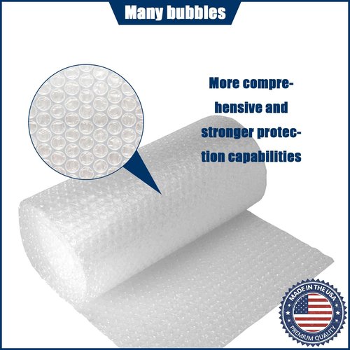 PRIMPKG 12in x 350ft Bubble Cushion Rolls, Bubble Cushion Packaging, Coreless roll, Shipping Packaging, Packing and Moving Boxes, Heavy Duty Moving and Shipping (12in x 350ft 1 Roll)