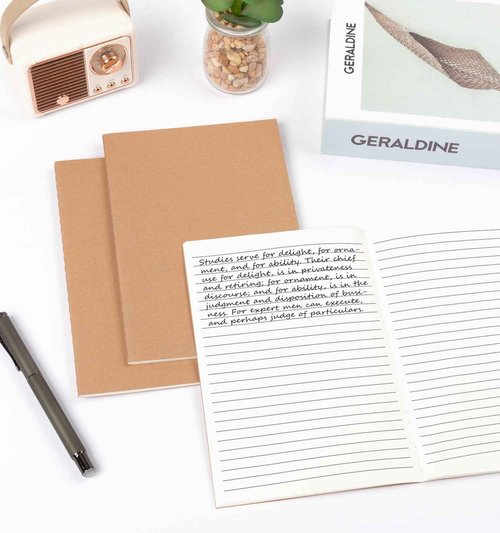 60 Pack A5 Ruled Lined Kraft Notebooks Bulk, Journaling Notebooks, A5 Lined College Ruled Notebook, 8.3x5.5 Inches 60 Pages Travel Journal Notebooks Set for Work, School, Student, Kids, Writing