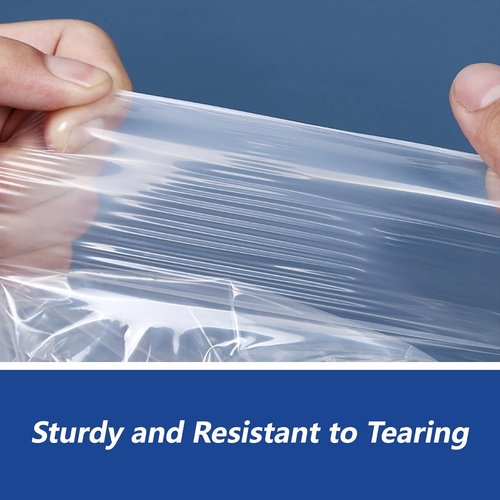 Resealable Adhesive Poly Bags - 14" x 20" (1000 Count) Clear Self-Seal Bags with Suffocation Warning for Shipping & Packaging