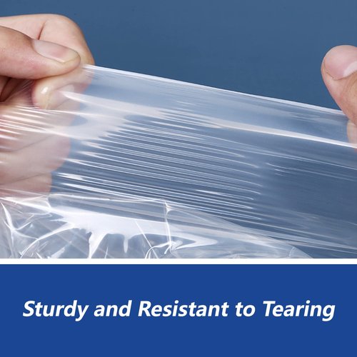 WEPOLY - 10" x 13" (500 Count) Self Seal Clear Poly Bags with Suffocation Warning for Packaging, Shipping, Clothing, Shirts & FBA - Resealable Adhesive