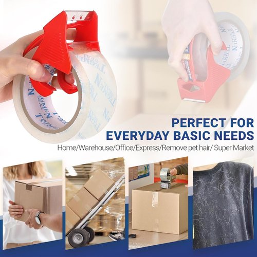 Heavy Duty Clear Packing Tape - 1.88 Inches Wide, 60 Yards Per Roll | Ideal for Shipping & Moving