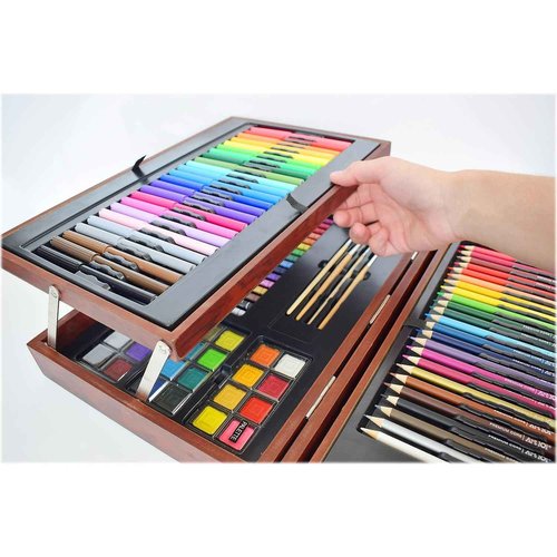 Art 101 Deluxe Classic Drawing Kit, Brown, 170 Pieces (54170)