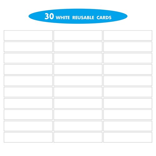 Vantasii Organization Center Pocket Chart, Wall File Organizer Folder with 30 File Pockets, 30 Dry-Erase Cards Plus 5 Over The Door Hooks and 8 Wall Hooks, 47 X 42 inch
