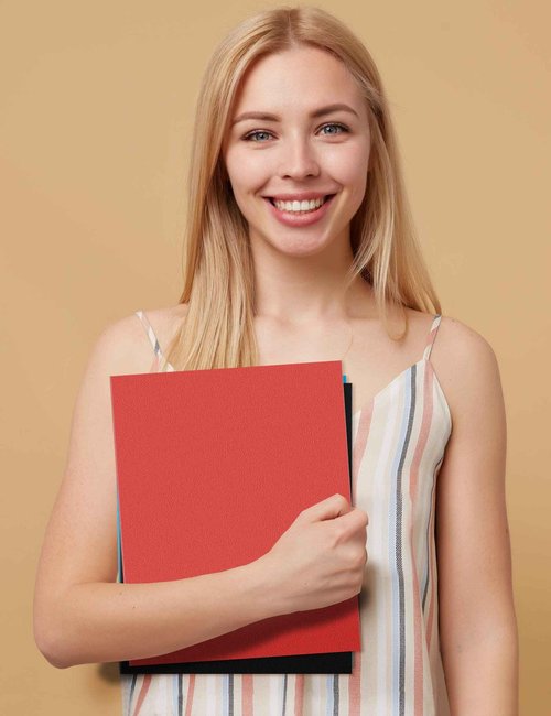 SUNEE Folders with Pockets(125 Pack, Red), 2 Pocket Folders Fit Letter Size Paper, Paper File Folder for School Office Home Business