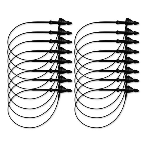 Perco 3 Inch Black Hang Tag Snap Lock Pins - 1,000 Pieces - Professional-Grade Security Loop Plastic Fasteners for Impeccable Tag Attachment