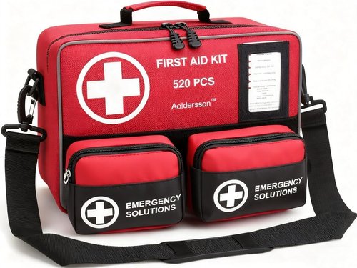 520 Piece Large First Aid Kit - Essential Emergency Survival Kit for Home, Car, and Travel