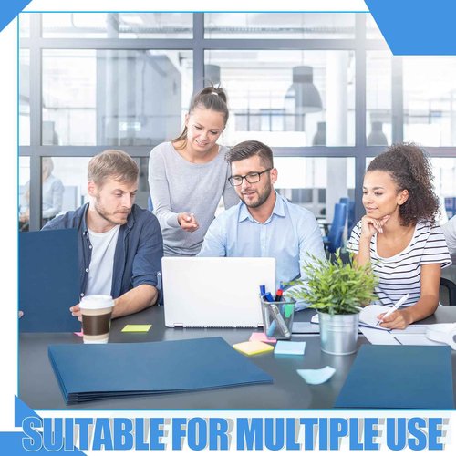 Resurhang 10 Pcs Pressboard Report Cover, 3" Capacity Presentation Binder Folder with Metal Prong Paper Fastener to Neatly Bind Reports Proposals Transcripts, Other Documents (11x17 Inch,Navy Blue)