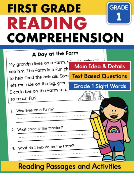 **Comprehension Builders 1st Grade Reading Workbook - Engaging Passages & Activities for Ages 6-7**