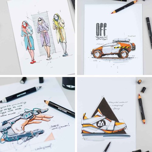 MOLOTOW™ Dual-Tip Sketcher Set 12-Marker Set, Main Kit 1