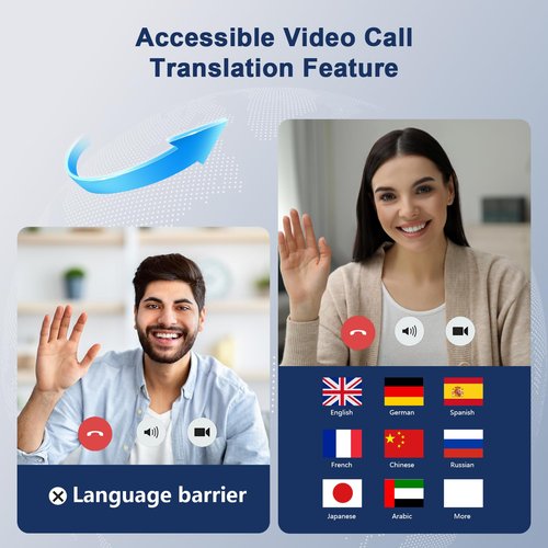 Psadhi AI Translation Earbuds Real Time, 164 Language Translator Earbuds OWS 3-in-1 Translation Headphones, Translation Device for Travel Business Learning Compatible with iOS and Android（Black）