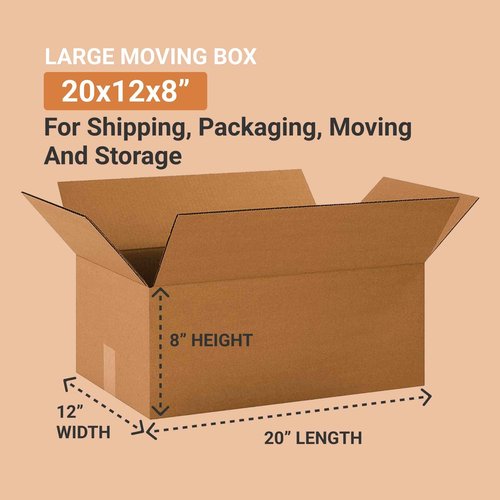 Aviditi 20 x 12 x 8 Corrugated Cardboard Boxes, Medium 20"L x 12"W x 8"H, Pack of 20 | Shipping, Packaging, Moving, Storage Box for Home or Business, Strong Wholesale Bulk Boxes