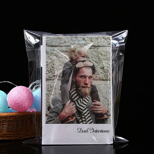 Morepack Self-Sealing Cellophane Bags - 200 Pcs Clear Resealable 8x12 Inches for Easy Packaging