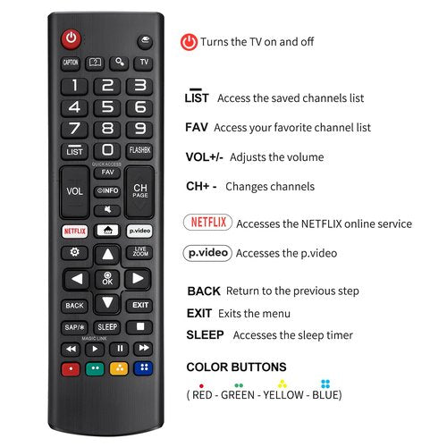 for LG Smart TV Remote Control Replacement,Universal for All LG OLED 3D Thinq TVs for AKB75095307 AKB75375604 AKB74915305 AK75675304 AKB76040302 AKB76037601 AKB75675313 with Battery