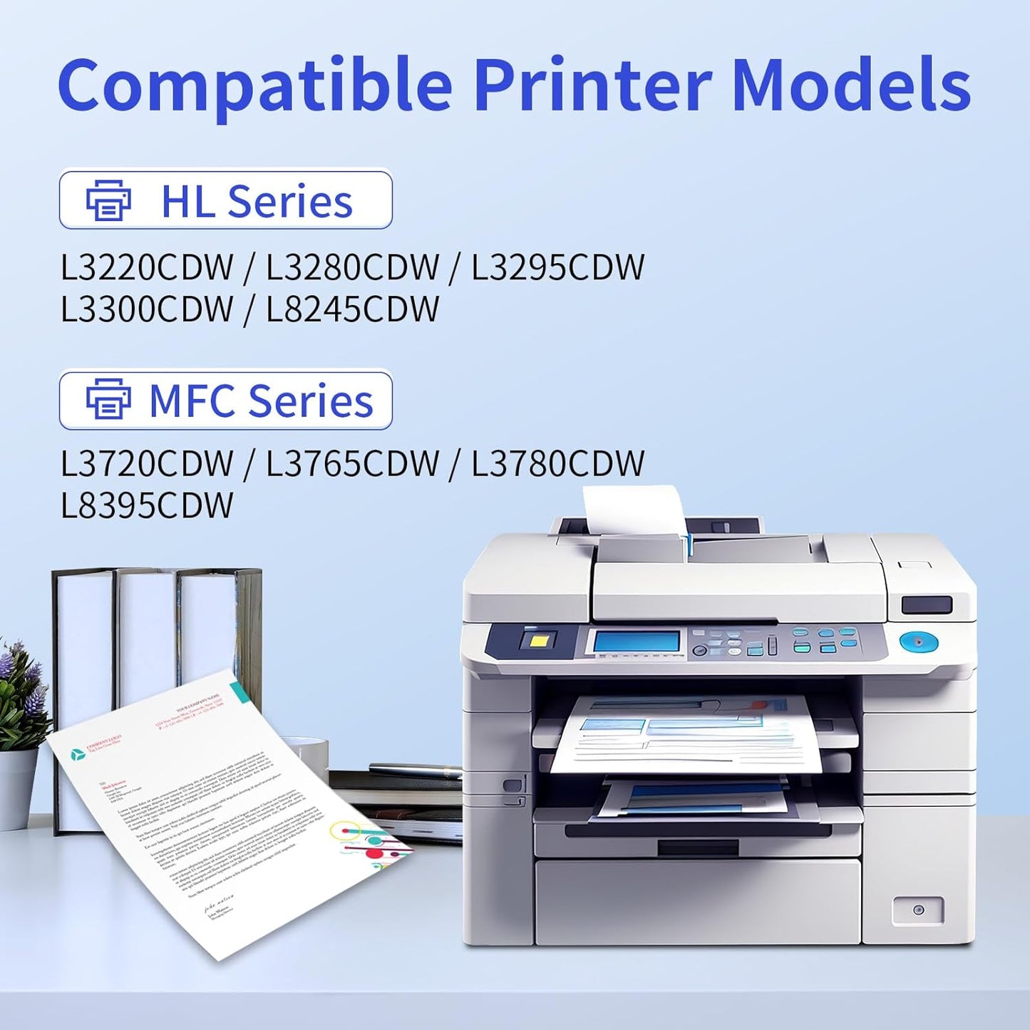 Brother TN229XL Toner - High-Yield Compatible Replacement Cartridge - 5-Pack for MFC-L3780CDW & More