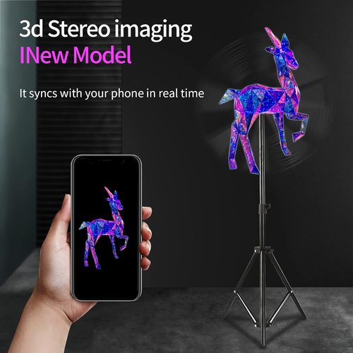 Skiennix 3D Hologram Fan - 31.5 Inch Hi-Resolution 928 HD LED Beads | APP, Bluetooth Audio & WiFi Support