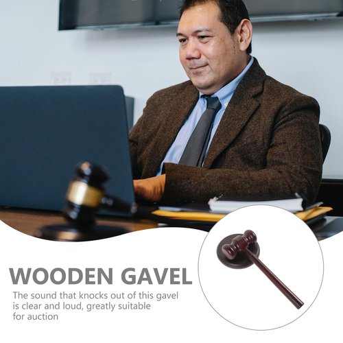1 Set Judge Hammer Gavel Sound Block Judge Costume Accessories Law Gavel Judge Gavel and Block Judge Auction Hammer Court Gavel Law Graduate Wood Decorations Child Cosplay