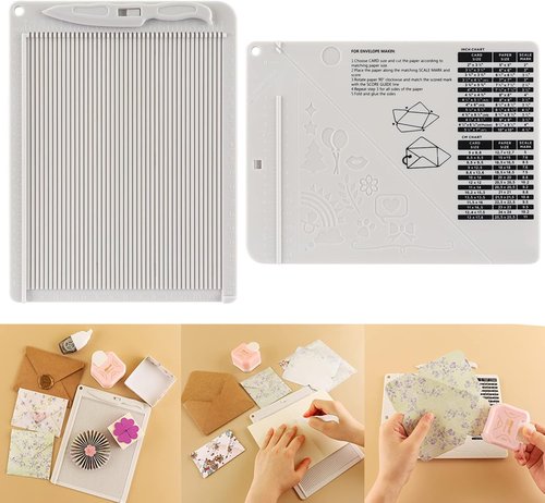 Briartw Craft Mini Scoring Board & Bone Folder Set - Multi-Purpose Tool for Card Making | Includes Inches & Centimeters