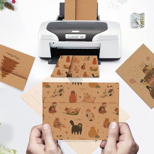 Goefun Brown Kraft Envelopes - Self-Seal 5x7 Mailing Envelopes | 1000 Pack, 120 GSM for Weddings & DIY Cards