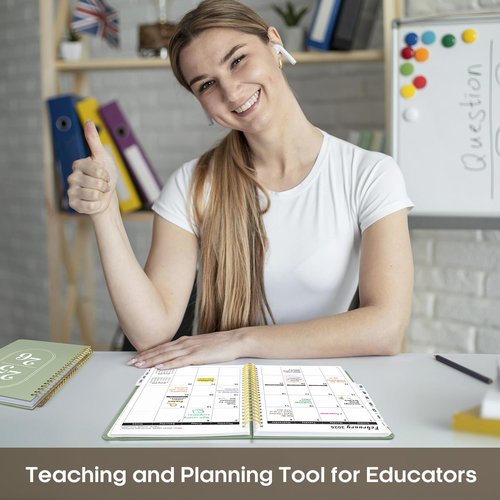 Planner 2025-2026, Academic Year Weekly and Monthly Calender Planner, July 2025 - June 2026, Spiral Bound School Planning Tool, Perfect for Teacher, Student, Women & Men - A5 (6.3" x 8.5"), Green