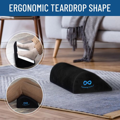 Everlasting Comfort Seat Cushion, Lumbar Cushion, Foot Rest - Perfect for Desk, Office, Gaming Chairs - Non-Slip - All Day Comfort - Enhance Posture & Relieve Back Pain