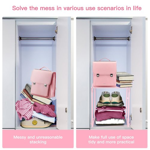 Locker Organizer and Accessories Kit, Includes Metal Locker Shelf, Magnetic Mirror, Pen Holder, Whiteboard, Markers, Magnets, Back to School Essentials Locker Decorations,Office,Gym Lockers (Pink)