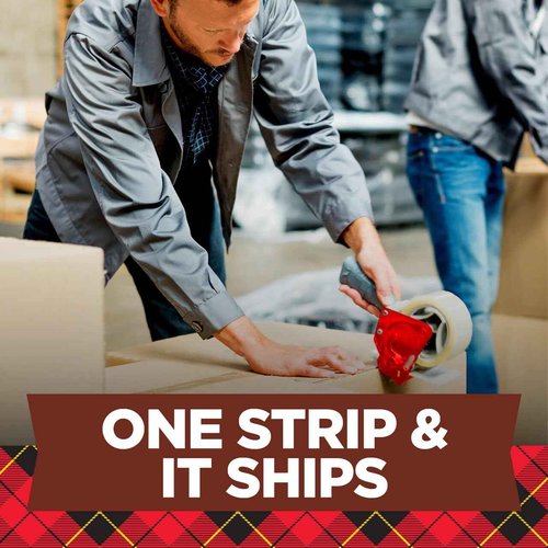 Scotch 3750 Commercial Grade Packaging Tape – Heavy Duty Clear Packing Tape, 1.88"" x 54.6 yd per Roll (6 Rolls) – Strong Hot Melt Adhesive for Shipping, Moving, Warehouse & Industrial Use