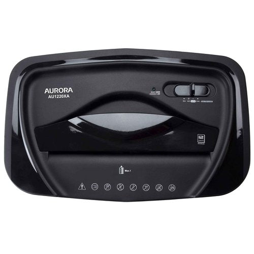 Aurora 12-Sheet Crosscut Paper and Credit Card Shredder with 5.2 gal Wastebasket
