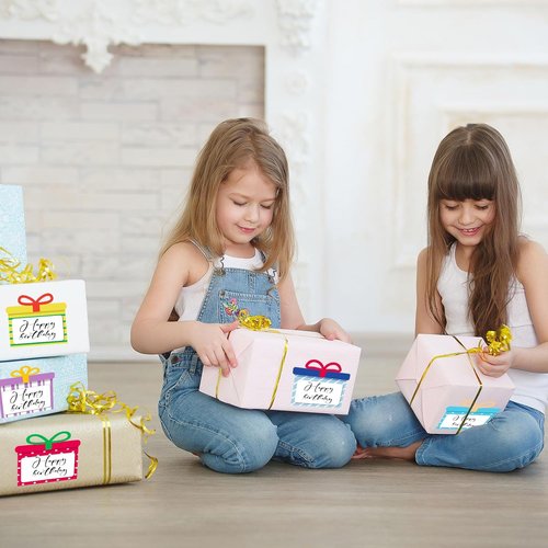 Regine Switzerland Large Christmas Gift Stickers - 90 Pcs, 9 Designs for Presents & Holiday Labels