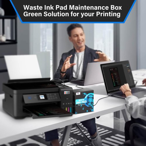 Sublimaker Waste Ink Pad Replacement with Reset Software Compatible Replacement for E Pson ET-2850 ET-2760 ET-2750 ET-2700 ET2850 ET2760 ET2750 ET2700 2850 Printer, Maintenance Box with Reset Software