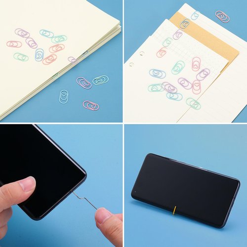 PATIKIL 120pcs Paper Clip, 20mm Mini Heart Paper Clip Cute Metal Clips Rust-Proof Strong Durable Bulk for Office, 4 Color
