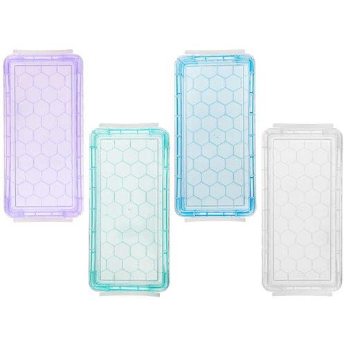 Nicunom 8 Pack Plastic Pencil Boxs, Large Capacity Pencil Case Boxes, Kids Pencil Case, Crayon Box with Snap-tight Lid, Art Craft Supply Organizer Office Supply Storage Box for School Classroom