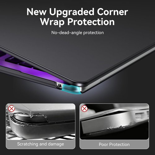 EooCoo MacBook Air 15-Inch Case - Durable Hard Shell with Keyboard Cover & Screen Protector | Matte Black