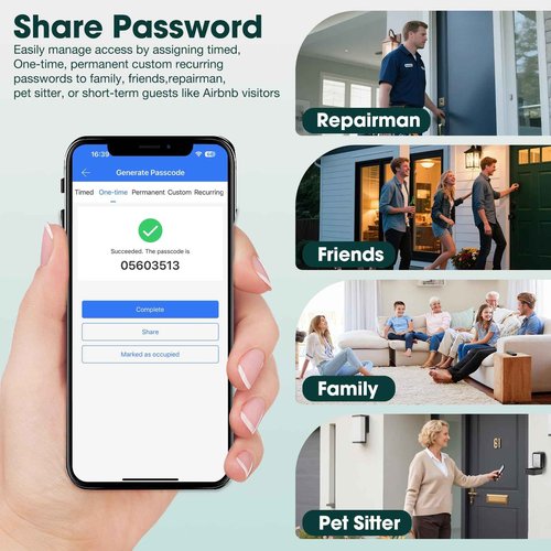 Thlevel Smart Key Lock Box Electronic Bluetooth Lock Box with APP Control & PIN Code Types,Share eKey Wall Mounted Lock Box for Airbnb Realtor House Office